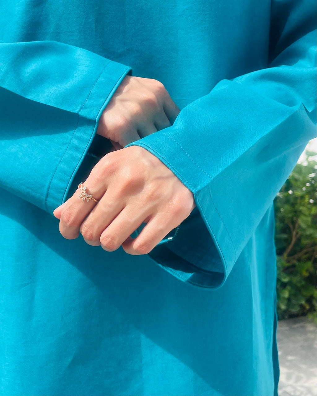 2pc teal dress (bluish-green)