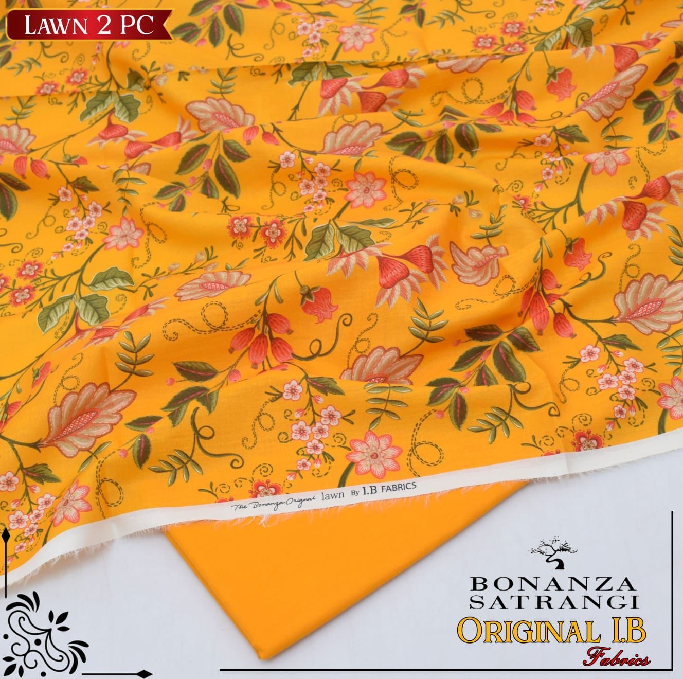Unstitched Yellow 2pc