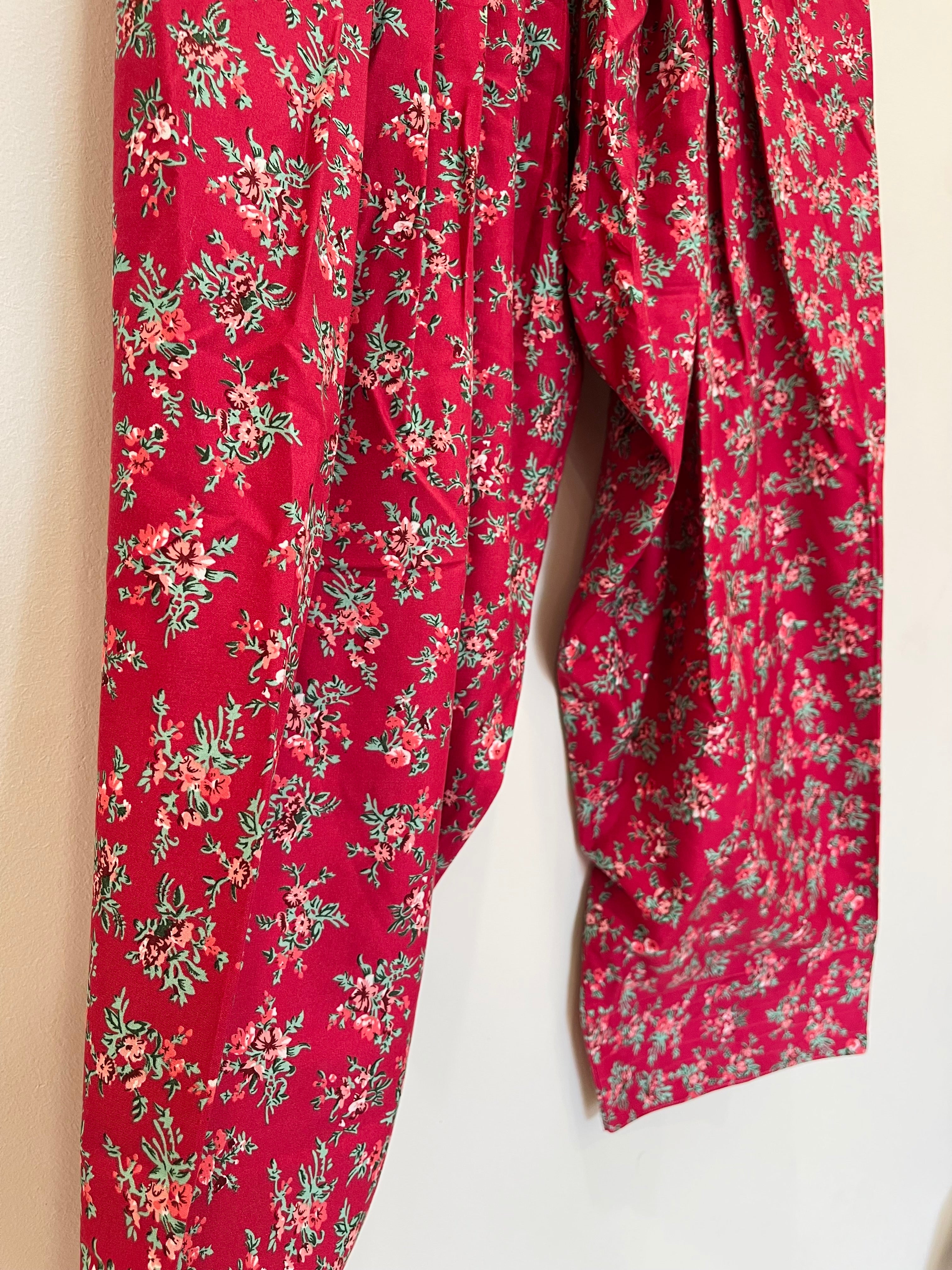 Maroon Printed Shalwar