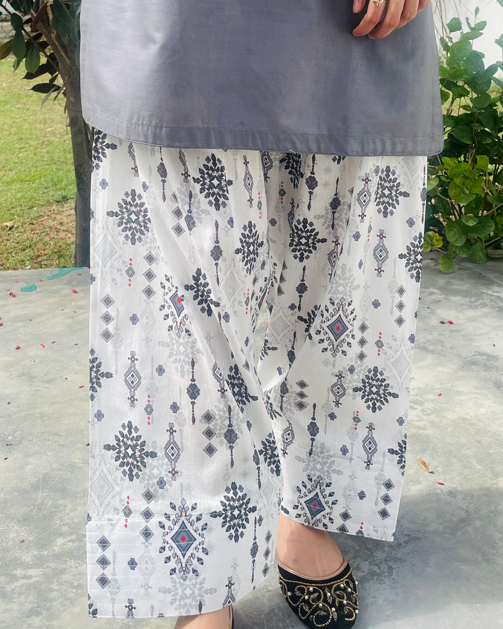 2pc Grey Farshi Shalwar Set