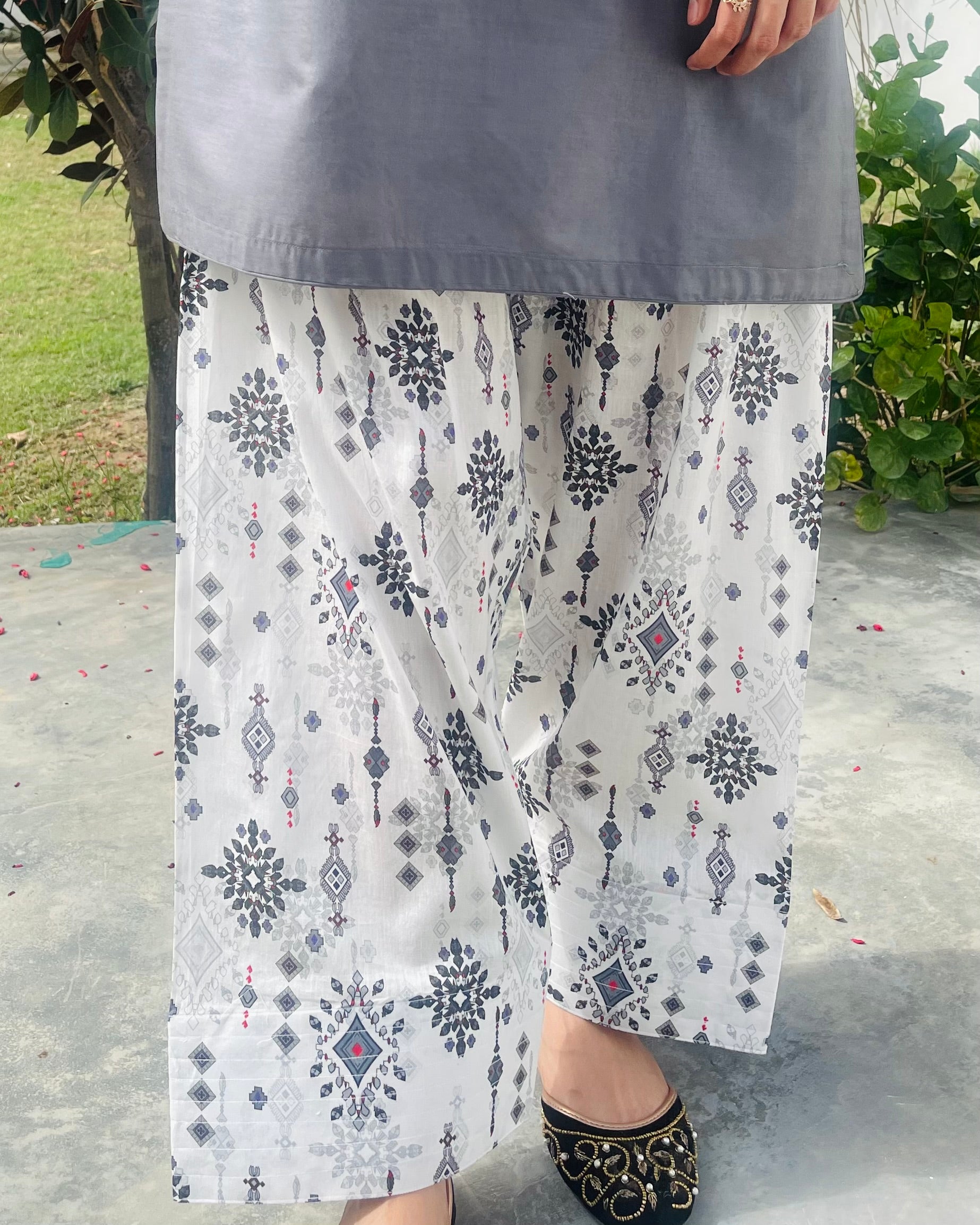 2pc Grey Farshi Shalwar Set