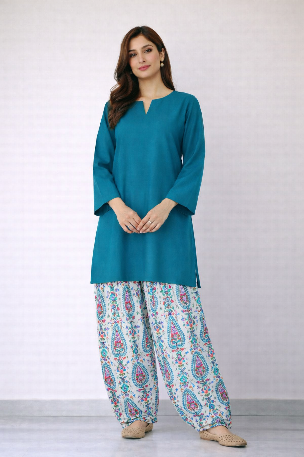 Unstitched teal (bluish-green)