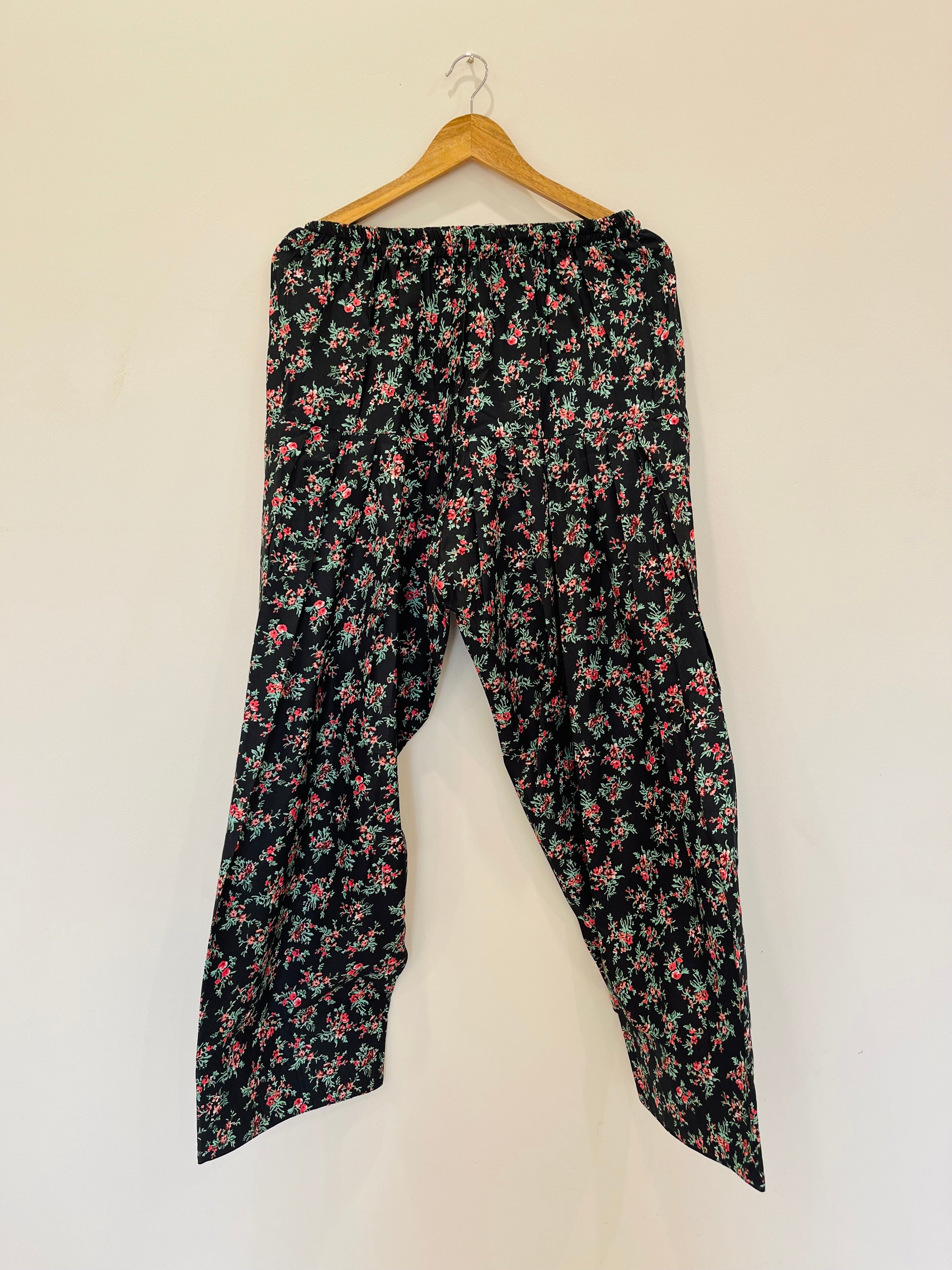 Black Floral Shalwar