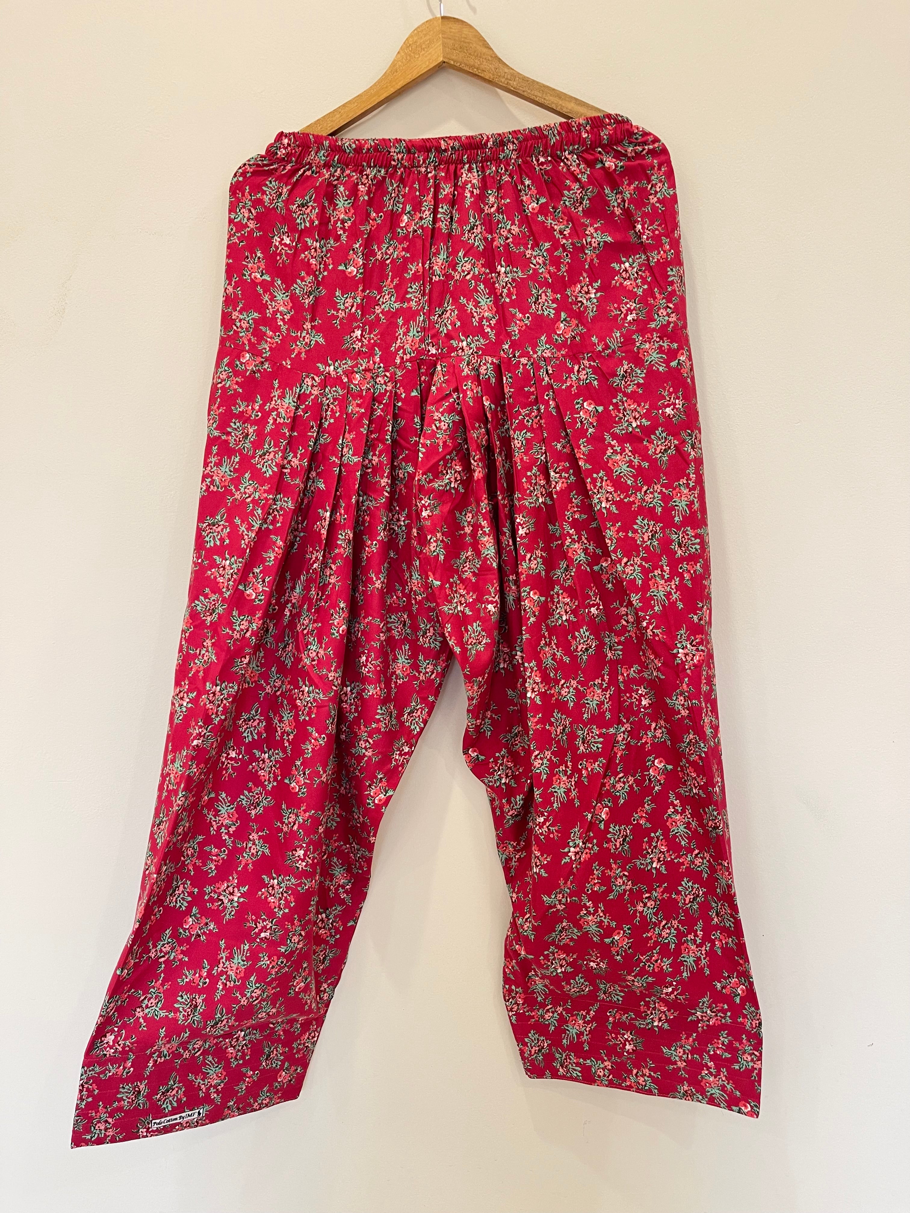 Maroon Printed Shalwar