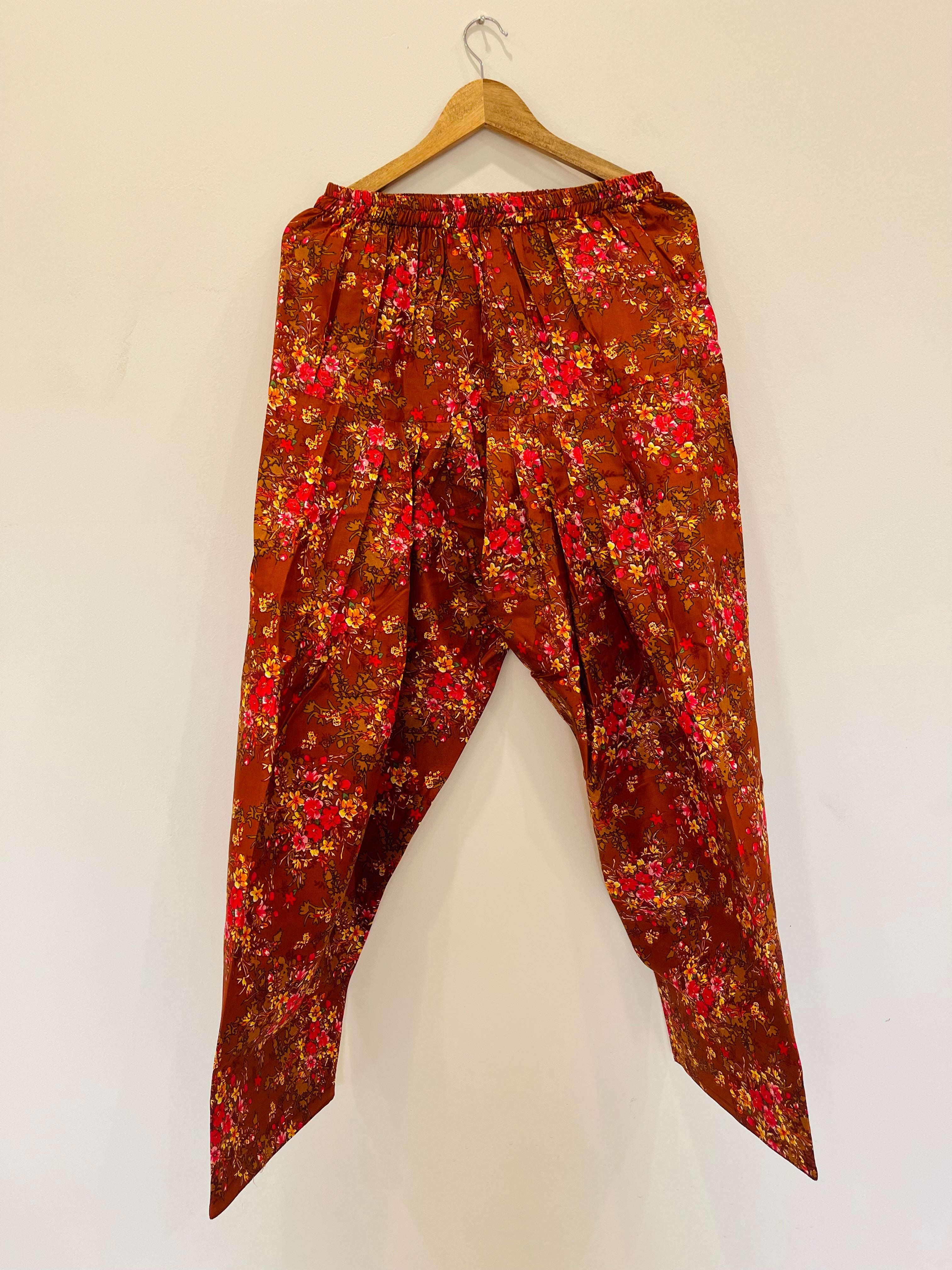 Brown Floral Shalwar