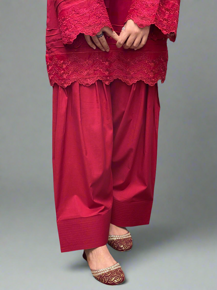 Maroon Farshi Shalwar suit