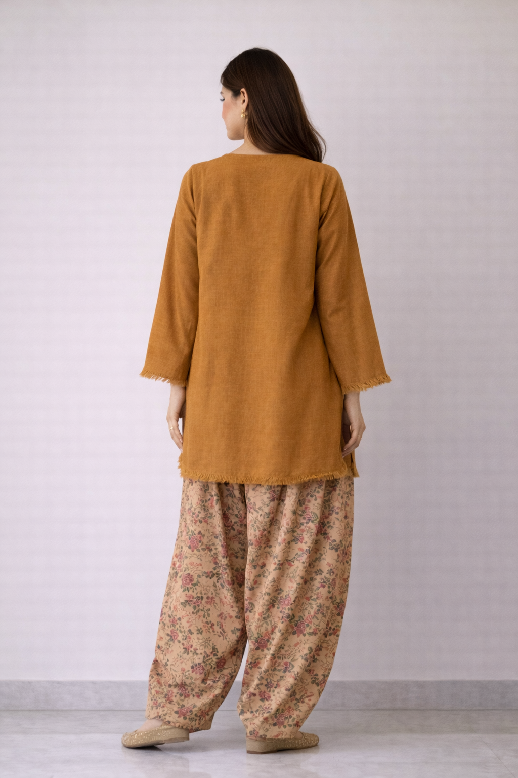 A 2pc Light Brown Dress