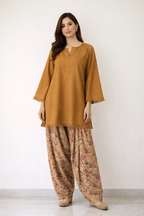 A 2pc Light Brown Dress