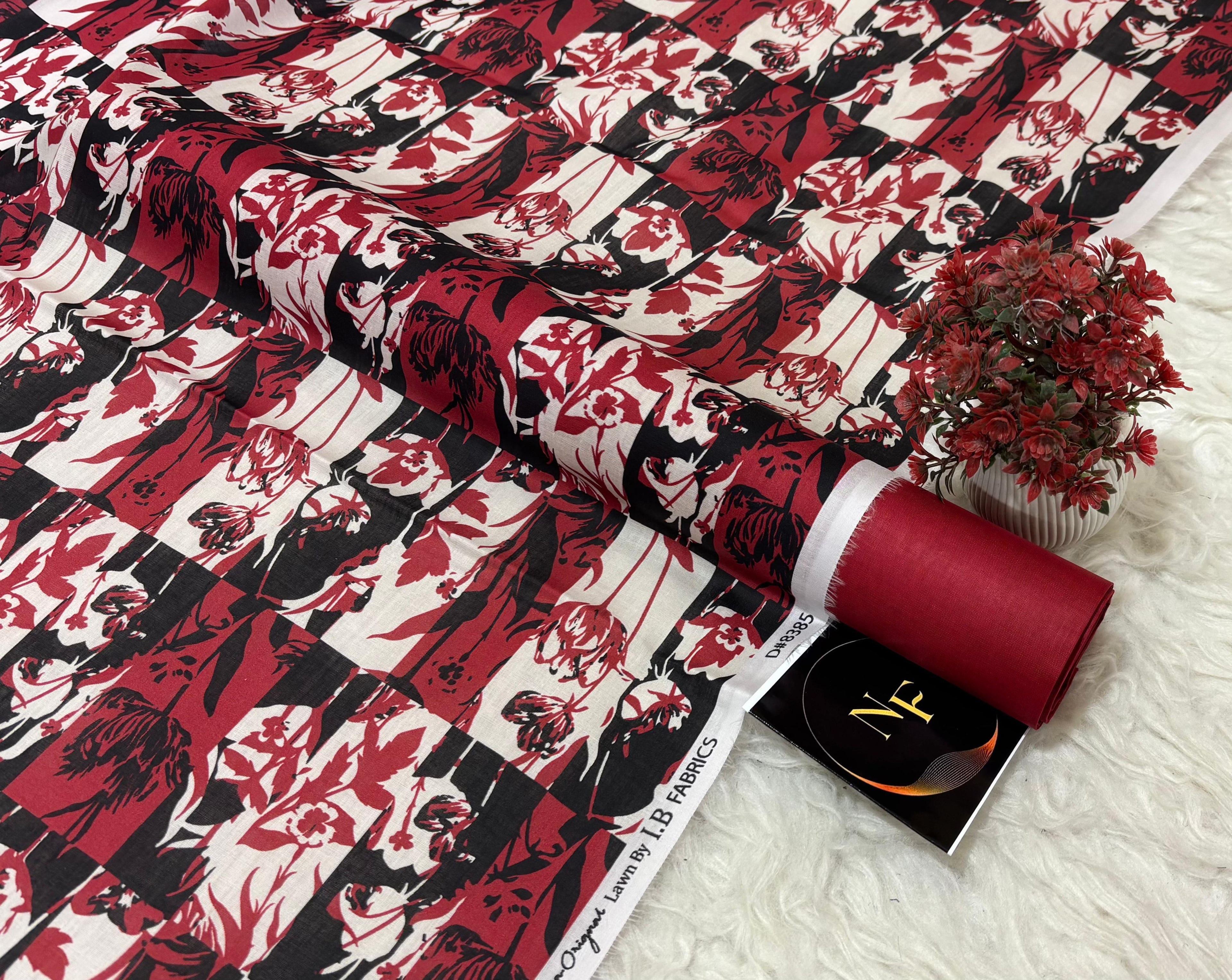 Unstitched Maroon 2pc