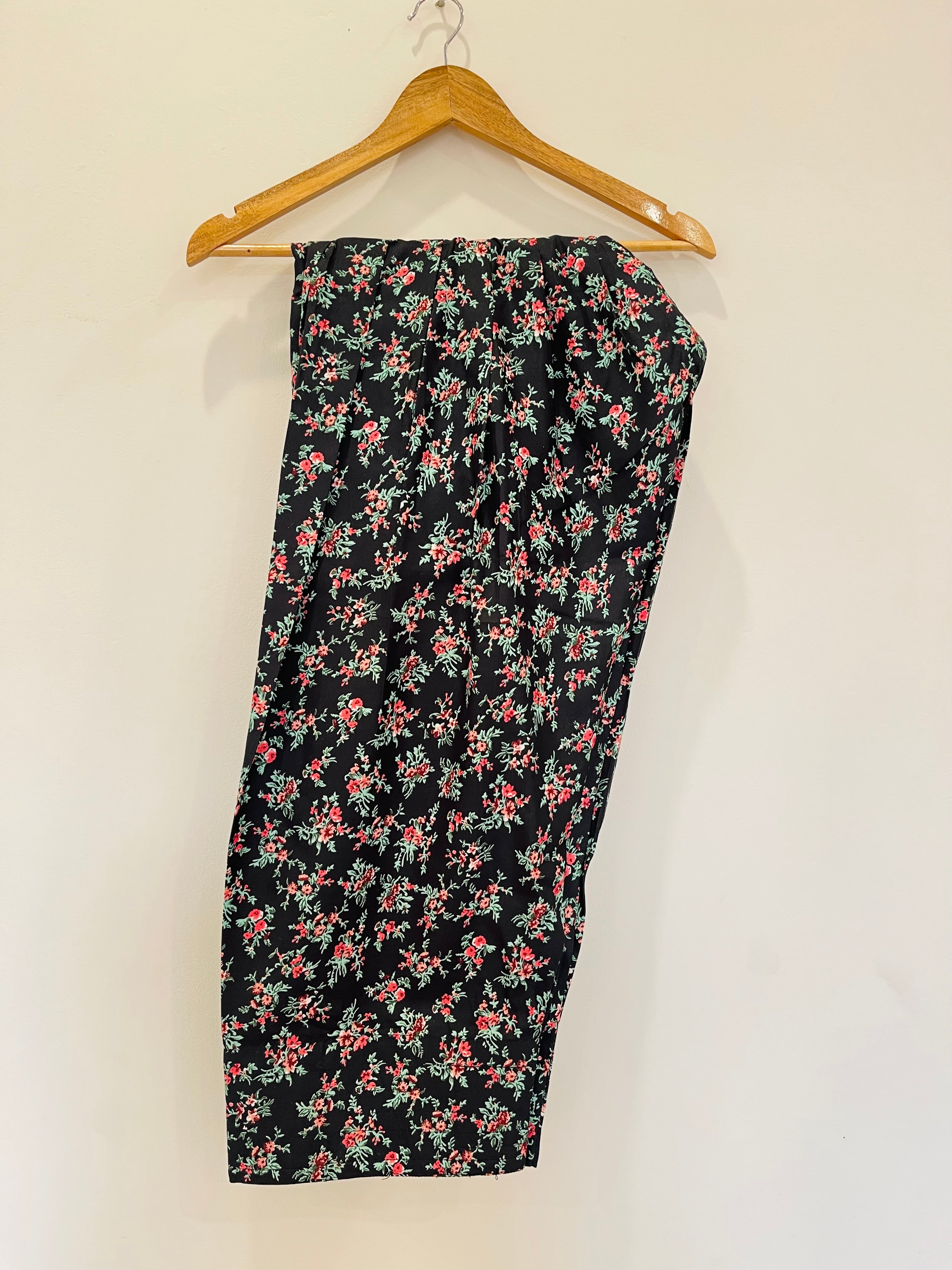Black Floral Shalwar