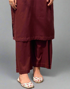 Brown Long Shirt & Straight Trouser